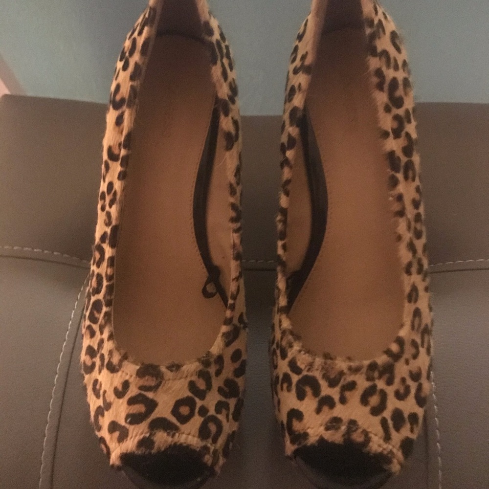 4inch animal print wedges